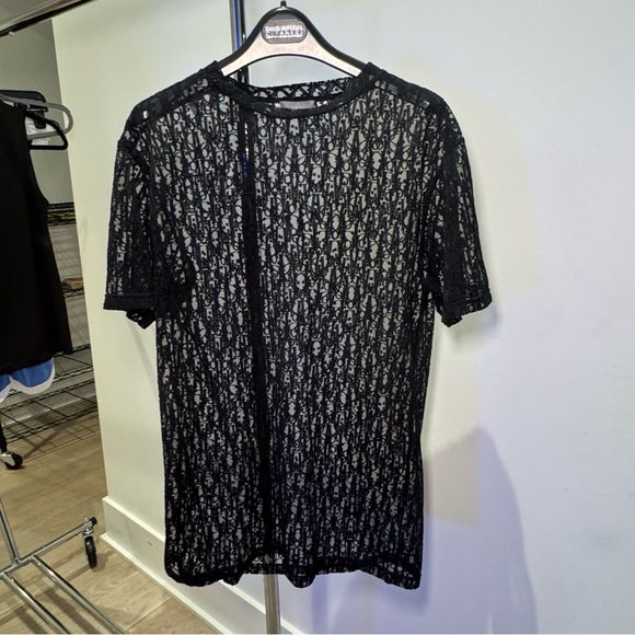 Dior Oblique Jacquard Sheer T-Shirt - Picture 3 of 11